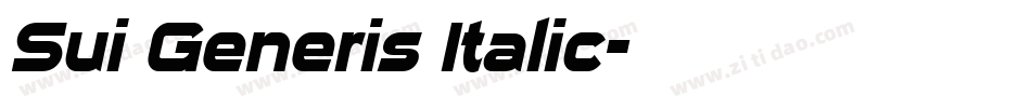 Sui Generis Italic字体转换